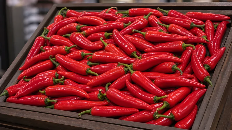 Exposição comercial de Pimenta Ardida