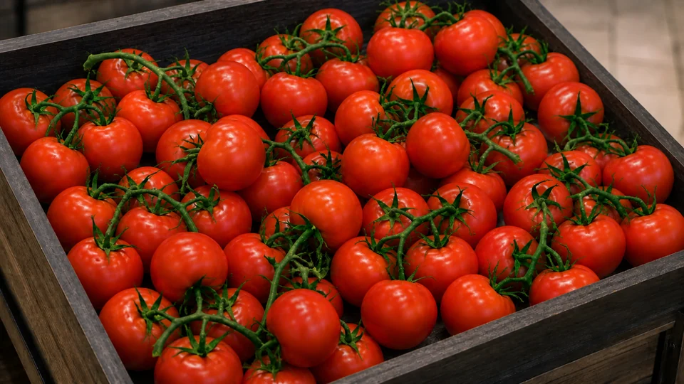 Exposição comercial de Tomate Holandês